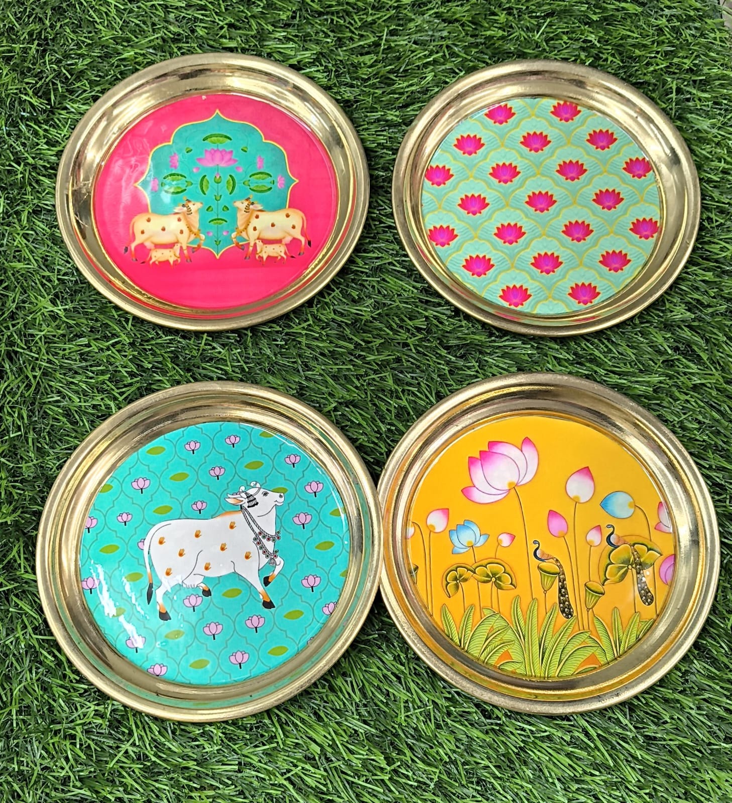 Pichwai Brass Plate